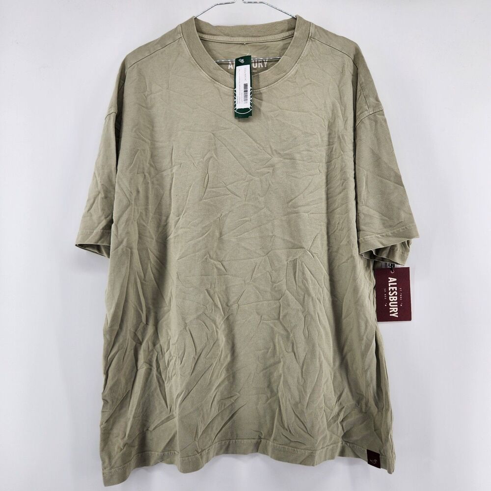 Alesbury Men's Light Green Large Washed Heavyweight Relaxed Fit Tee NWT‎